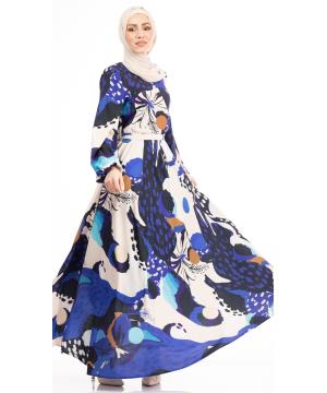 Dress decorated with distinctive drawings 