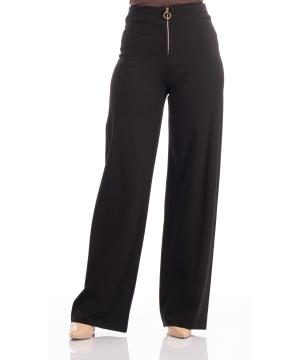 Lycra trousers with gold zip 