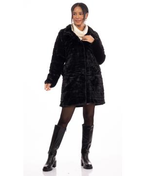 Fur jacket with a collar  